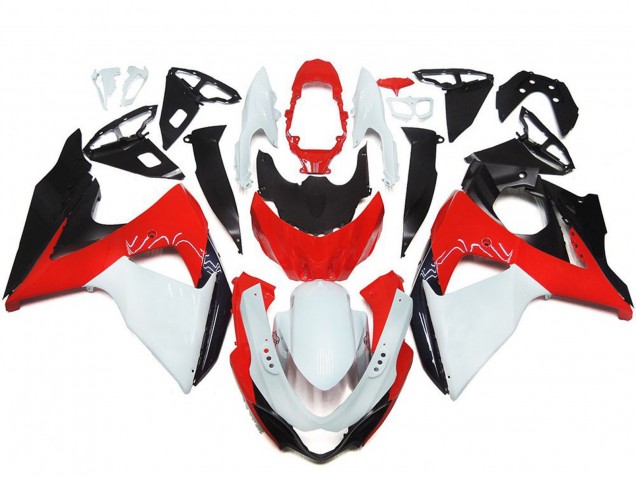 Billigste Suzuki GSXR 1000 Motorrad Verkleidung Kit 2009-2016 - Weiss Rot Schwarz