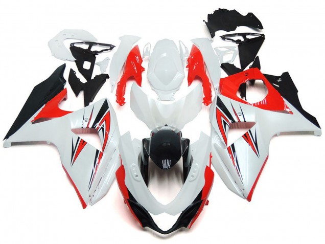 Billigste Suzuki GSXR 1000 Motorrad Verkleidung 2009-2016 - Weiss Rot Schwarz