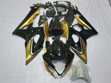 Billigste Suzuki GSXR 1000 Motorrad Verkleidung 2005-2006 - Gold Schwarz