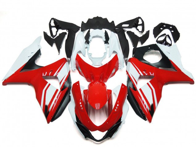 Billigste Suzuki GSXR 1000 Motorrad Verkleidung 2009-2016 - Weiss Rot Schwarz