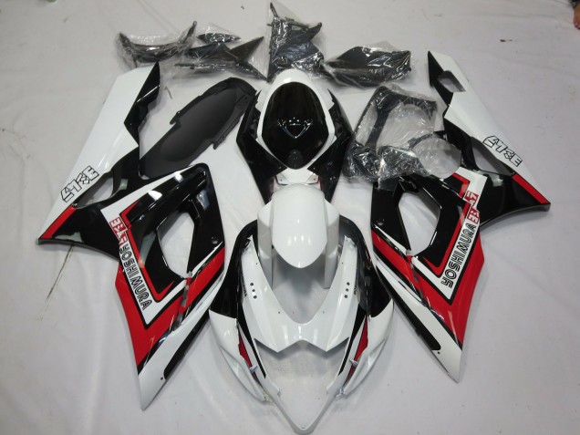 Billigste Suzuki GSXR 1000 Motorrad Verkleidung 2005-2006 - Weiss Rot Schwarz Yoshimura