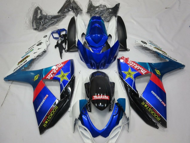 Billigste Suzuki GSXR 1000 Motorrad Verkleidung 2009-2016 - Blau Rot Schwarz Weiss RockStar
