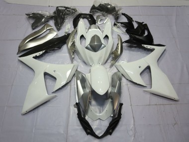 Billigste Suzuki GSXR 1000 Motorrad Verkleidung 2009-2016 - Weiss Silber