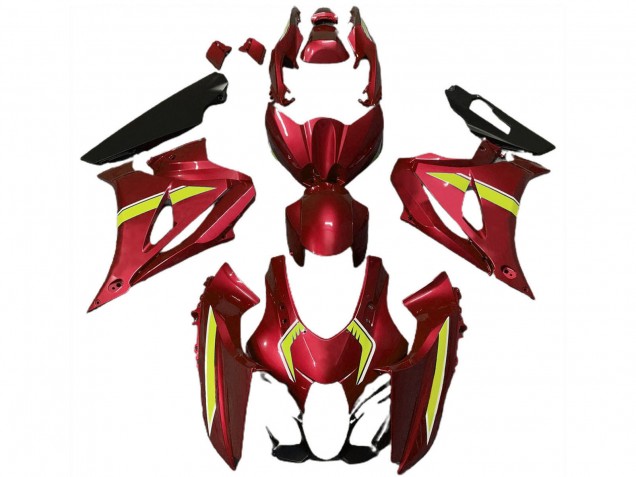 Billigste Suzuki GSXR 1000 Motorrad Verkleidung 2017-2024 - Rot Gelb Stil