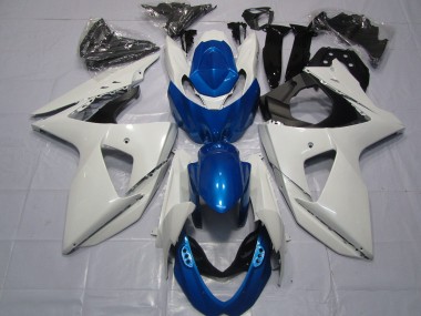 Billigste Suzuki GSXR 1000 Motorrad Verkleidung 2009-2016 - Weiss Blau