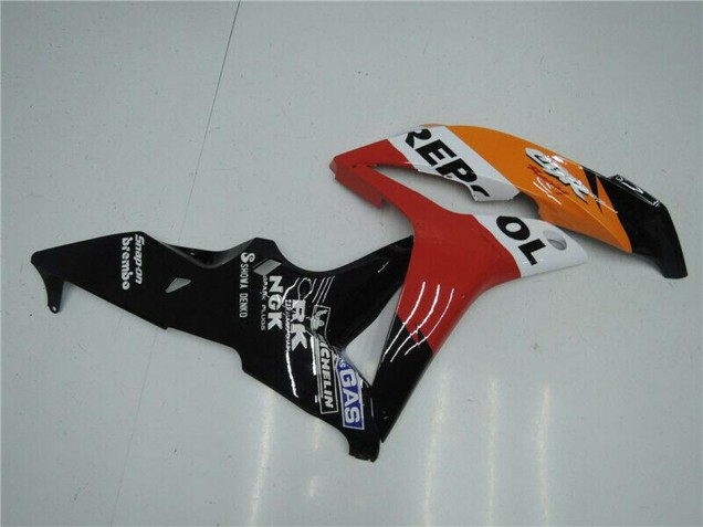Billigste Honda CBR600RR Motorrad Verkleidung 2007-2008 - Orange Weiss Rot Glanzendes Schwarz Repsol