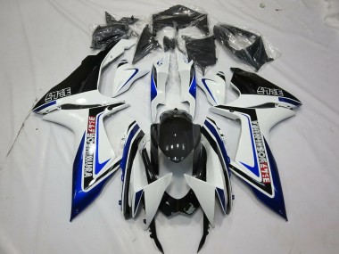 Billigste Suzuki GSXR 600 / GSXR 750 Motorrad Verkleidung 2011-2024 - Weiss Blau Glanzendes Schwarz Alstare