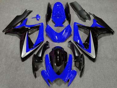 Billigste Suzuki GSXR 600 / GSXR 750 Motorrad Verkleidung 2006-2007 - Blau Silber Glanzendes Schwarz OEM Stil