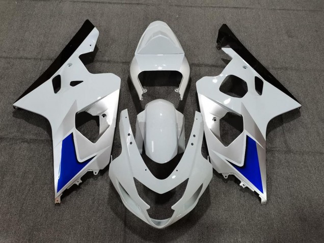Billigste Suzuki GSXR 600 / GSXR 750 Motorrad Verkleidung Kit 2004-2005 - Weiss Blau Schwarz