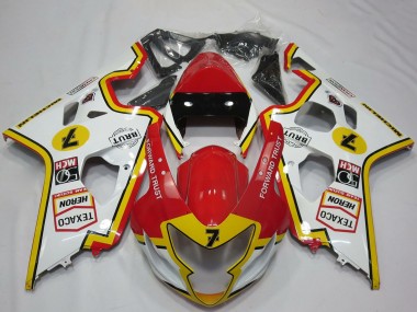 Billigste Suzuki GSXR 600 / GSXR 750 Motorrad Verkleidung 2004-2005 - Weiss Rot Gelb