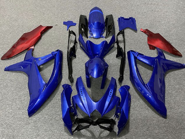 Billigste Suzuki GSXR 600 / GSXR 750 Motorrad Verkleidung 2008-2010 - Blau Rot