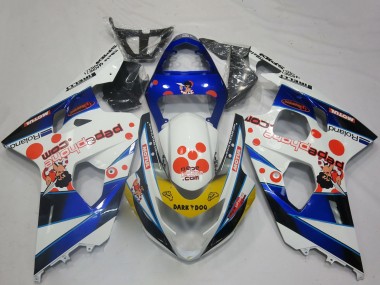 Billigste Suzuki GSXR 600 / GSXR 750 Motorrad Verkleidung 2004-2005 - Weiss Blau Rot Gelb Schwarz Dunkel Dog