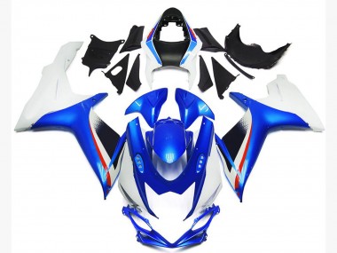 Billigste Suzuki GSXR 600 / GSXR 750 Motorrad Verkleidung 2011-2024 - Weiss Blau Rot