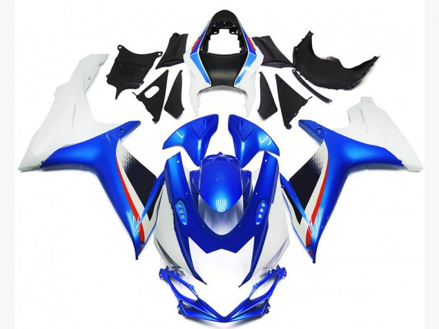 Billigste Suzuki GSXR 600 / GSXR 750 Motorrad Verkleidung 2011-2024 - Weiss Blau Rot