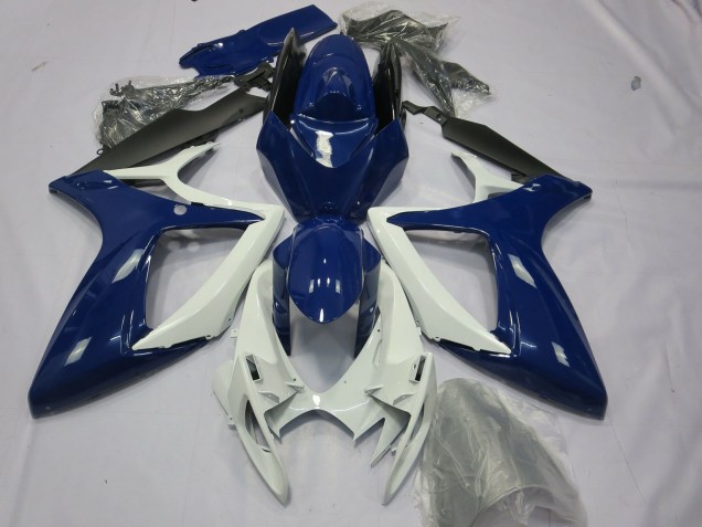 Billigste Suzuki GSXR 600 / GSXR 750 Motorrad Verkleidung 2006-2007 - Blau Weiss Schwarz