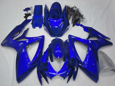 Billigste Suzuki GSXR 600 / GSXR 750 Motorrad Verkleidung 2006-2007 - Glanzendes Blau Schlichtes
