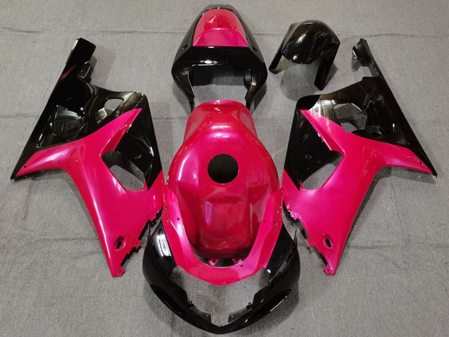 Billigste Suzuki GSXR 600 / GSXR 750 Motorrad Verkleidung 2001-2003 - Rosa Glanzendes Schwarz
