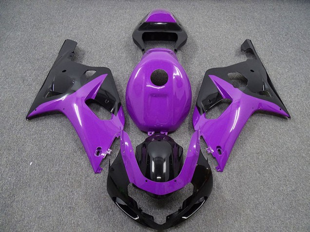 Billigste Suzuki GSXR 600 / GSXR 750 Motorrad Verkleidung 2001-2003 - Lila Glanzendes Schwarz