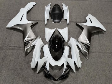 Billigste Suzuki GSXR 600 / GSXR 750 Motorrad Verkleidung 2011-2024 - Weiss Grau Schwarz