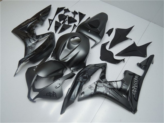 Billigste Honda CBR600RR Motorrad Verkleidung 2007-2008 - Matt Schwarz Graffiti