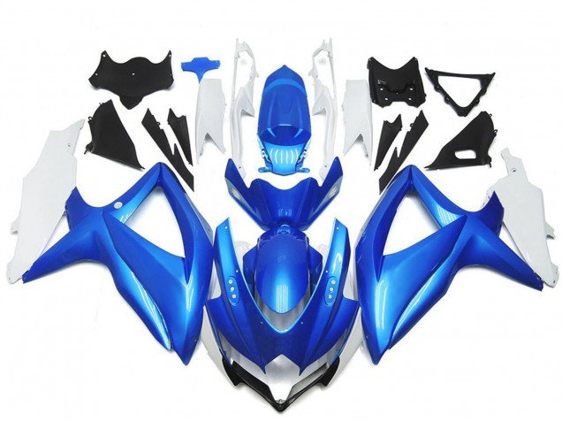 Billigste Suzuki GSXR 600 / GSXR 750 Motorrad Verkleidung 2008-2010 - Weiss Hellblau