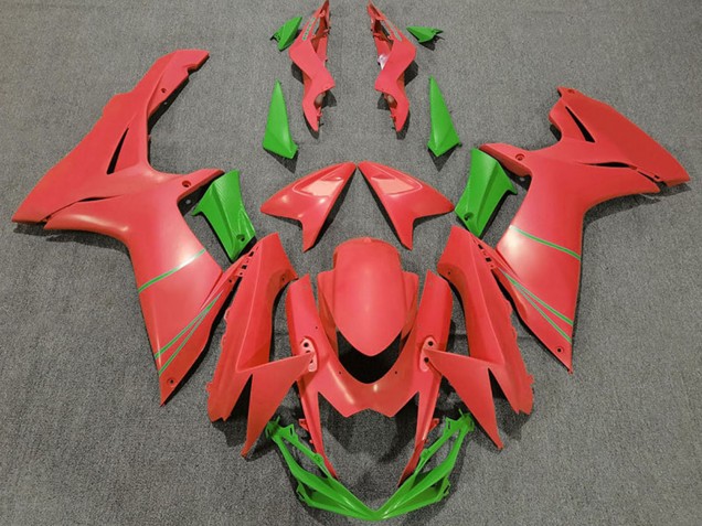 Billigste Suzuki GSXR 600 / GSXR 750 Motorrad Verkleidung 2011-2024 - Grapefruit Rot Grun