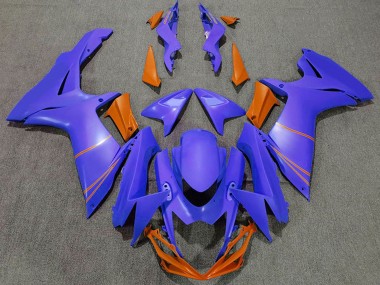 Billigste Suzuki GSXR 600 / GSXR 750 Motorrad Verkleidung 2011-2024 - Ozean Blau Orange