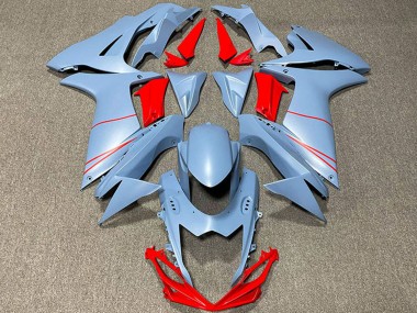 Billigste Suzuki GSXR 600 / GSXR 750 Motorrad Verkleidung 2011-2024 - Matt Sky Blau Rot