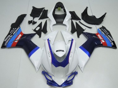 Billigste Suzuki GSXR 600 / GSXR 750 Motorrad Verkleidung 2011-2024 - Weiss Blau Schwarz Rot Motul