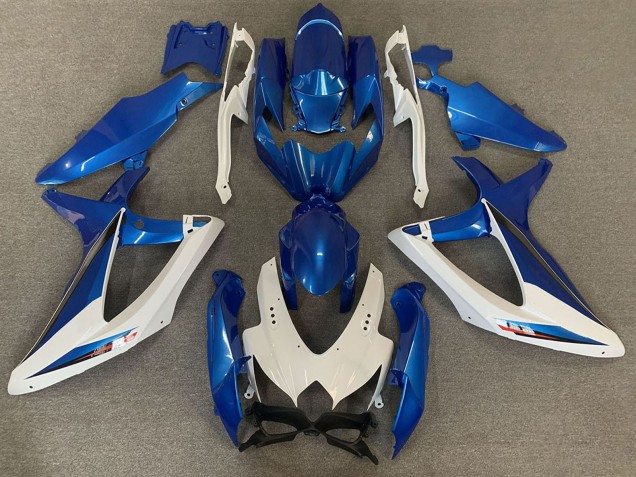Billigste Suzuki GSXR 600 / GSXR 750 Motorrad Verkleidung 2008-2010 - Weiss Blau OEM Stil