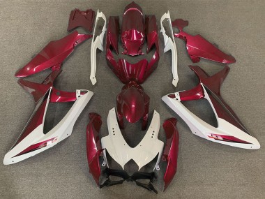 Billigste Suzuki GSXR 600 / GSXR 750 Motorrad Verkleidung 2008-2010 - Weiss Rot OEM Stil