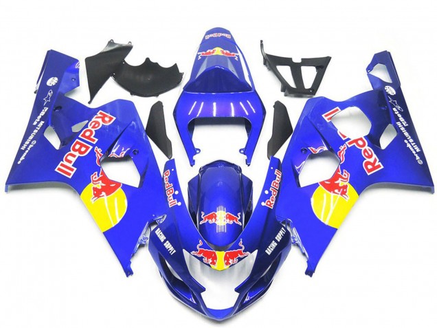 Billigste Suzuki GSXR 600 / GSXR 750 Motorrad Verkleidung 2004-2005 - Blau Gelb Red Bull Stil
