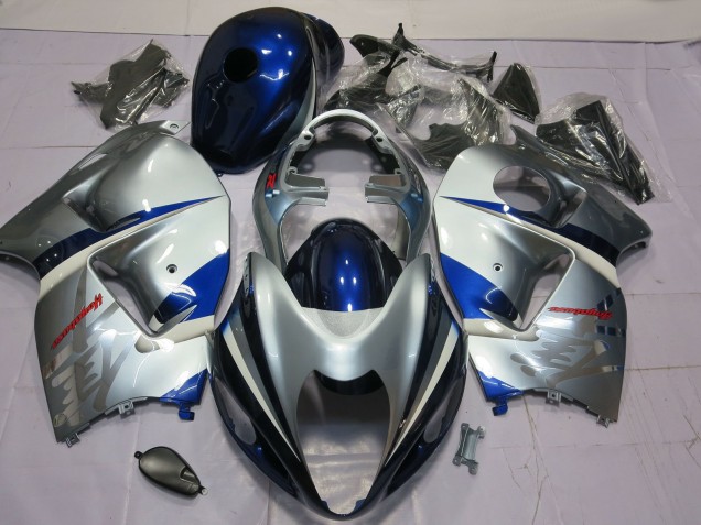 Billigste Suzuki GSXR 1300 Motorrad Verkleidung 1996-2007 - Silber Blau