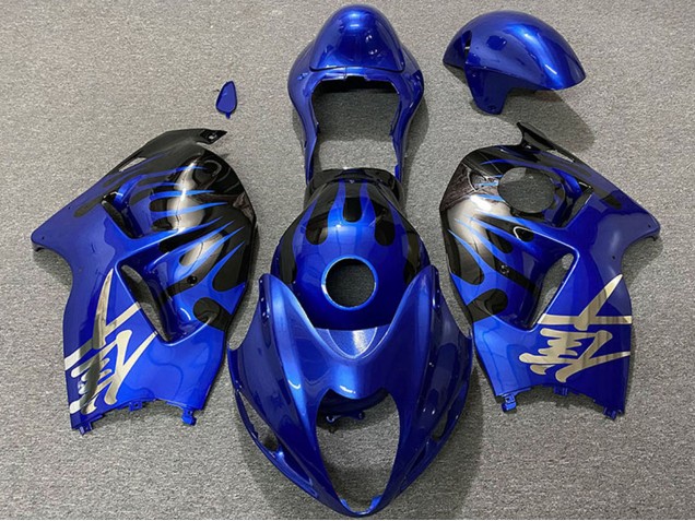 Billigste Suzuki GSXR 1300 Motorrad Verkleidung 1996-2007 - Dunkel Blau und Schwarz
