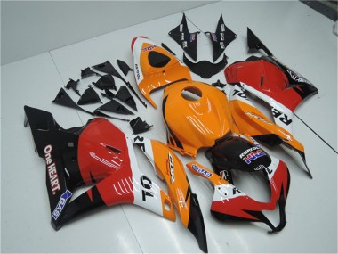 Billigste Honda CBR600RR Komplette Abs Verkleidung Kit 2009-2012 - Orange Weiss Rot Glanzendes Schwarz Repsol