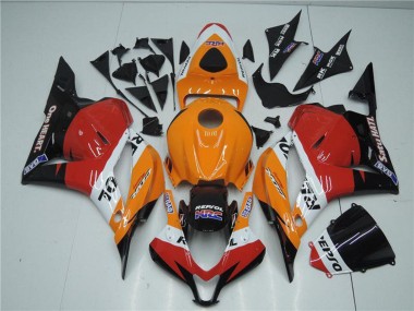 Billigste Honda CBR600RR Komplette Abs Verkleidung Kit 2009-2012 - Orange Weiss Rot Glanzendes Schwarz Repsol