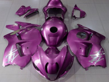 Billigste Suzuki GSXR 1300 Motorrad Verkleidung 1996-2007 - Glanzendes Rosa Silber Logo