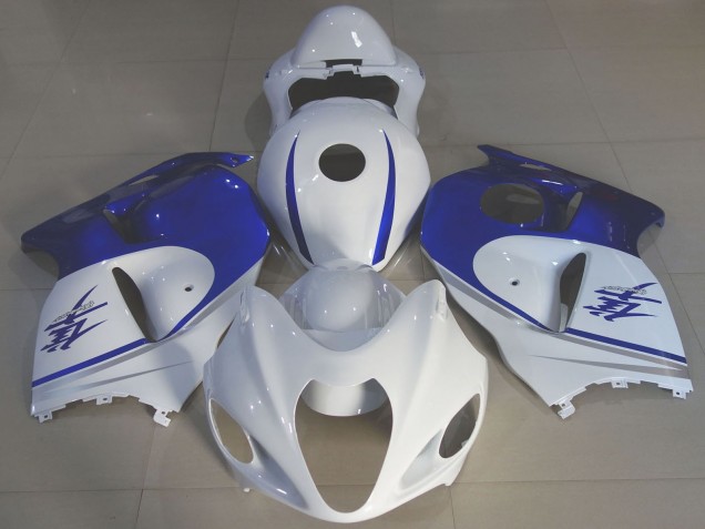 Billigste Suzuki GSXR 1300 Motorrad Verkleidung 1996-2007 - Glanzendes Weiss Blau