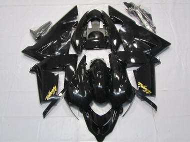 Billigste Kawasaki ZX10R Motorrad Verkleidung 2004-2005 - Glanzendes Schwarz Gold