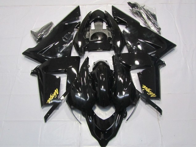 Billigste Kawasaki ZX10R Motorrad Verkleidung 2004-2005 - Glanzendes Schwarz Gold