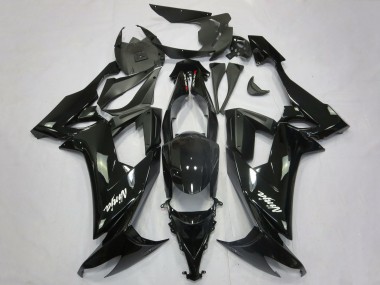 Billigste Kawasaki ZX10R Motorrad Verkleidung 2008-2010 - Glanzendes Schwarz Matt Schwarz Weiss Aufkleber