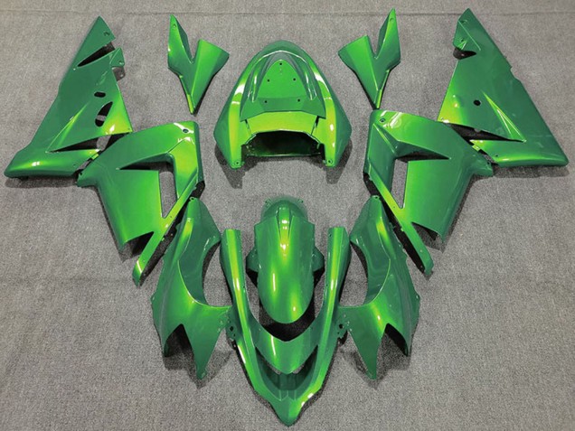 Billigste Kawasaki ZX10R Motorrad Verkleidung 2004-2005 - Glanzendes Grun