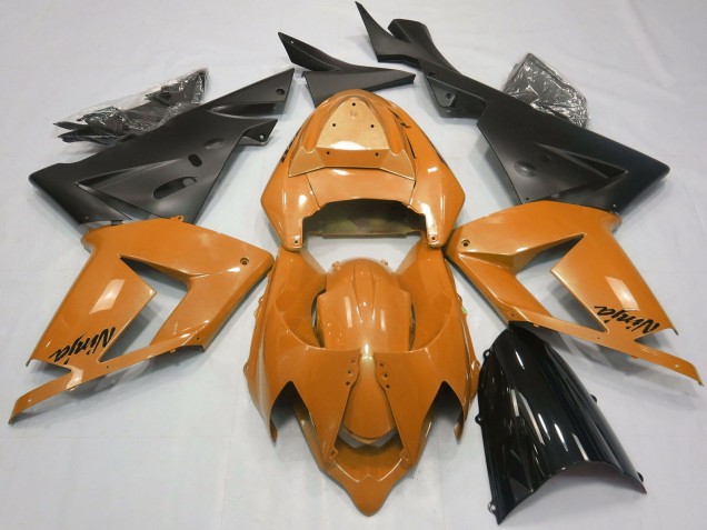Billigste Kawasaki ZX10R Motorrad Verkleidung 2004-2005 - Perl Orange Schwarz