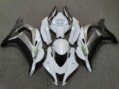 Billigste Kawasaki ZX10R Motorrad Verkleidung 2016-2020 - Perl Weiss Silber