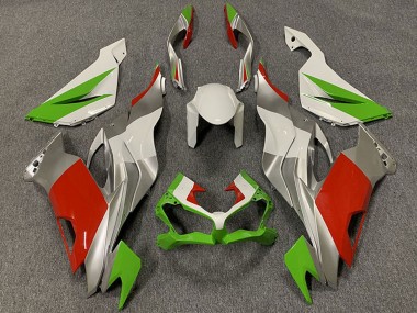 Billigste Kawasaki ZX6R Motorrad Verkleidung 2019-2022 - Weiss Silber Grun Rot