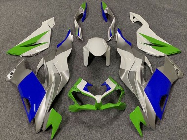 Billigste Kawasaki ZX6R Motorrad Verkleidung 2019-2022 - Weiss Silber Grun Blau