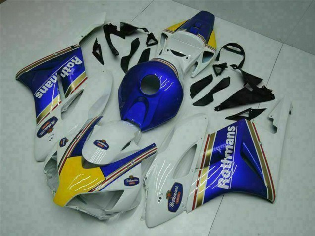 Billigste Honda CBR1000RR Motorrad Verkleidung 2004-2005 - Weiss Blau Gelb Rothmans