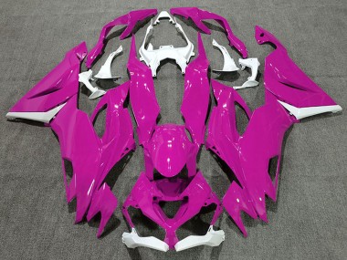 Billigste Kawasaki ZX6R Motorrad Verkleidung 2019-2022 - Weiss Rosa