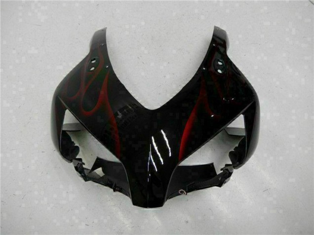 Billigste Honda CBR1000RR Motorrad Verkleidung 2004-2005 - Glanzendes Schwarz Rot Flamme