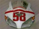 Billigste Honda CBR1000RR Motorrad Verkleidung 2004-2005 - Weiss Rot Gelb San Carlo 58